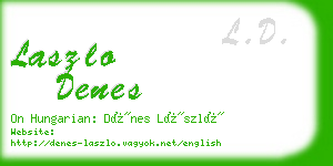 laszlo denes business card